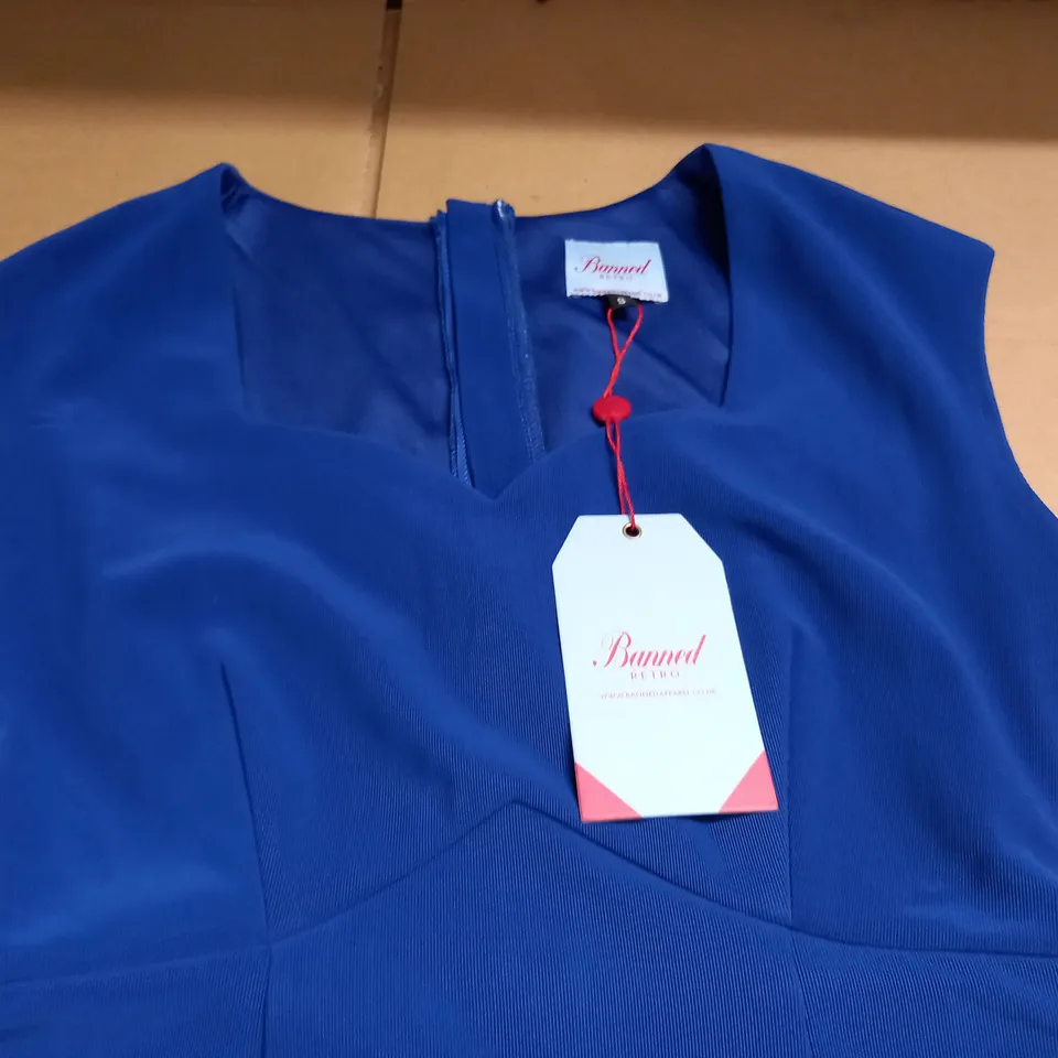 BANNED RETRO BLUE BANDAGE DRESS - S
