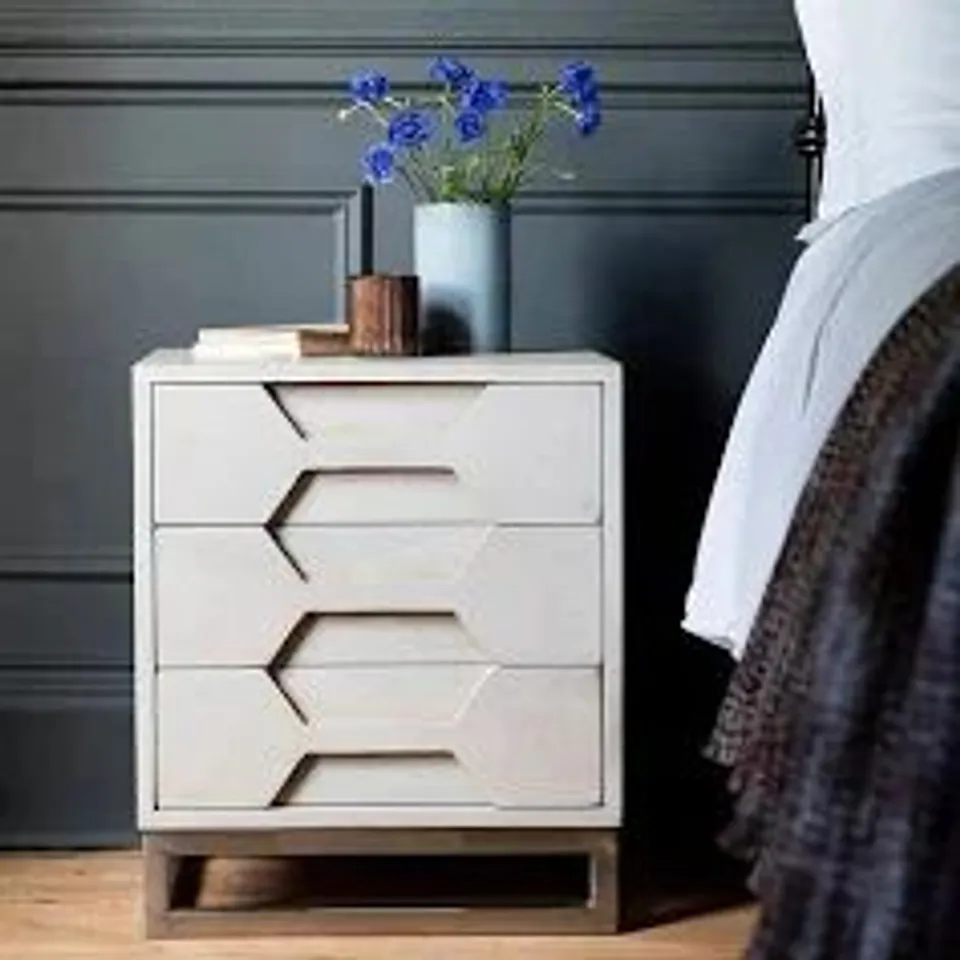 BOXED ATKIN AND THYME HEX BEDSIDE DRAWERS