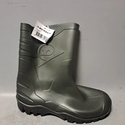 DUNLOP DEE GREEN /BLACK WELLIES - UK 10