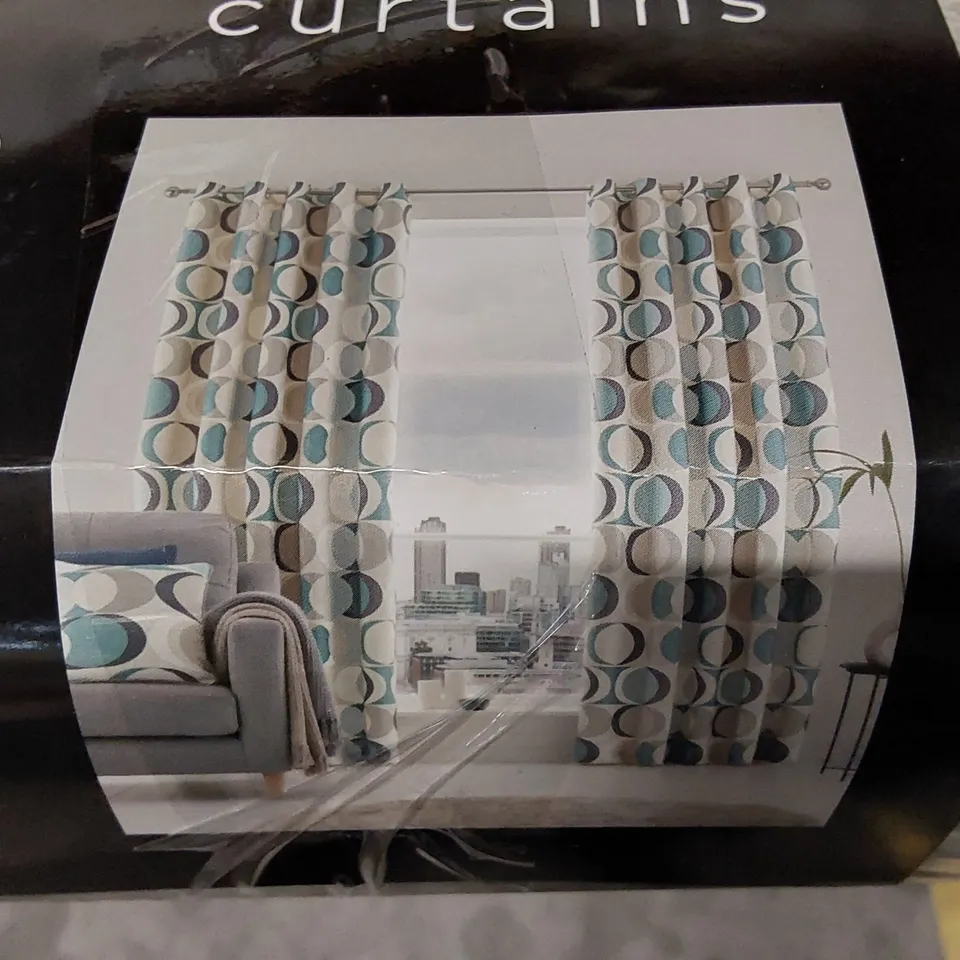 BAGGED SANDER POLYCOTTON EYELET CURTAIN PAIR 168 x 228CM (1 ITEM)