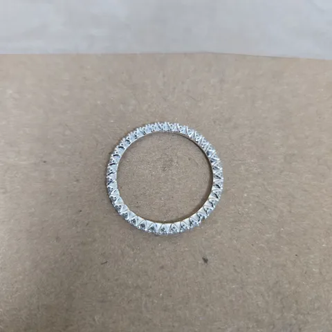 DIAMONIQUE 0.3CT TW PLATINUM PLATED MINI ICON RING STERLING SILVER