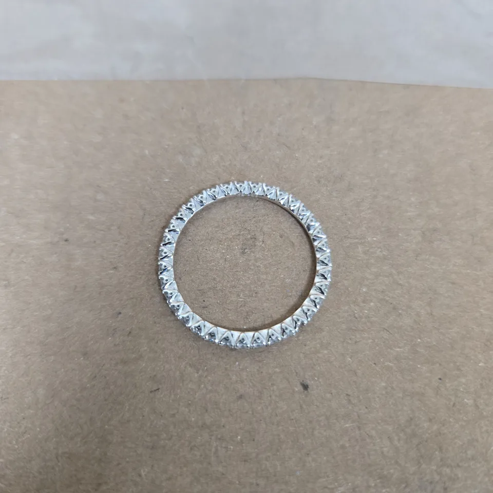 DIAMONIQUE 0.3CT TW PLATINUM PLATED MINI ICON RING STERLING SILVER