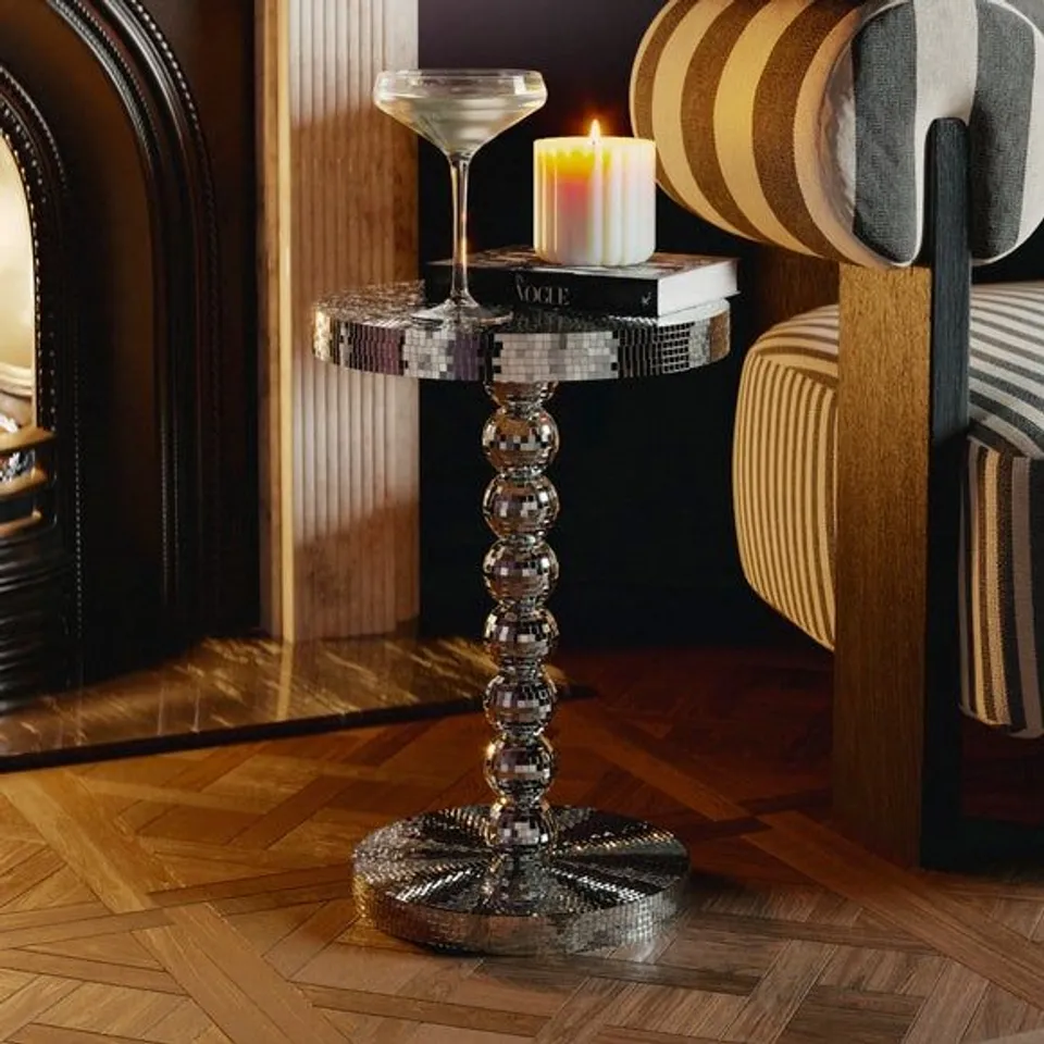 BOXED DISCO BALL SIDE TABLE (1 BOX)