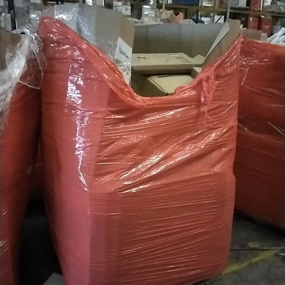 PALLET OF ASSORTED ITEMS INCLUDING LADDER, TOILET SEAT, LED BULBS, LYITA GAZEBO 