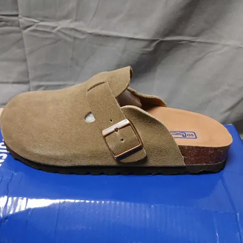 BIRKENSTOCK MADRID SANDALS – TAUPE SUEDE SIZE 37
