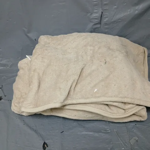 SILENTNIGHT COMFORT CONTROL HEATED THROW - NATURAL