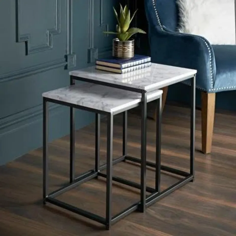 BOXED 2 PIECE NEST OF TABLES 