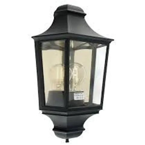 BOXED ROSALYN BLACK 15.35" H OUTDOOR WALL LANTERN (1 BOX)