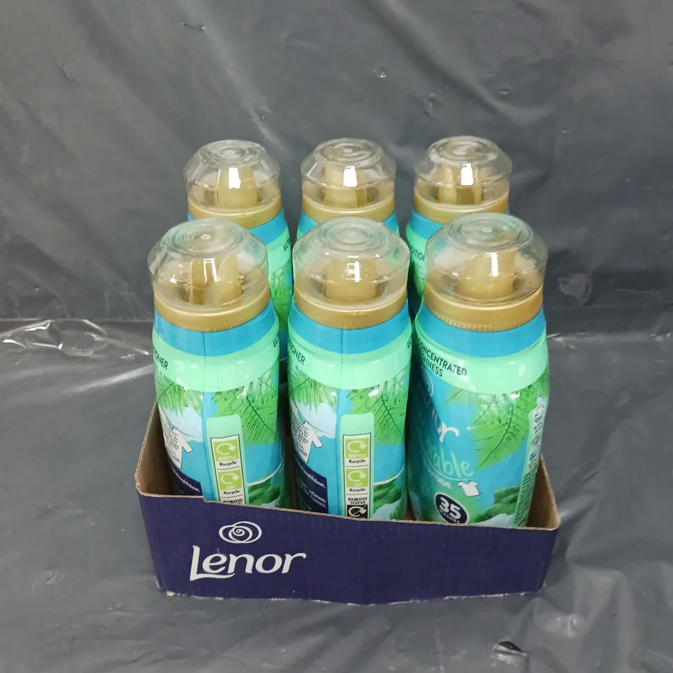 6 X SEALED BOTTLES OF LENOR OUTDOORABLE CONCENTRATED FABRIC CONDITIONER - COLLECTION ONLY 