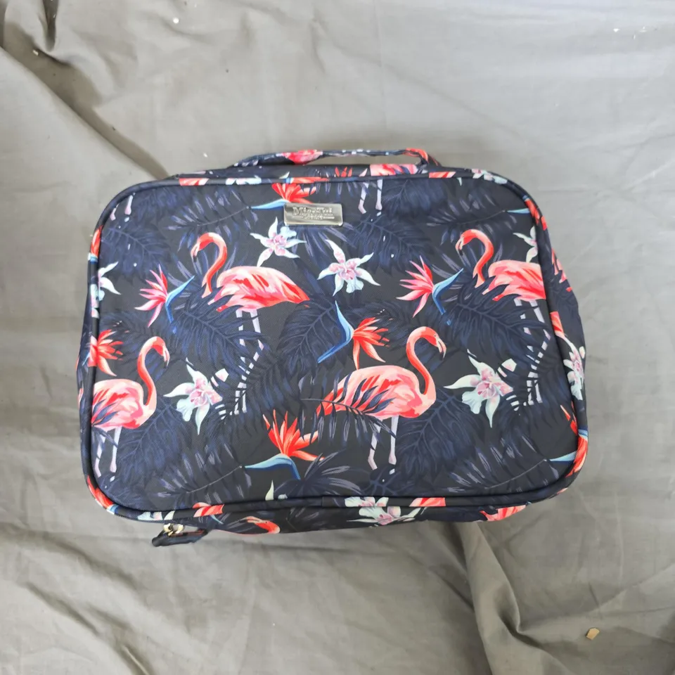 FLAMINGO PRINT TRAVEL BAG / COSMETIC CASE