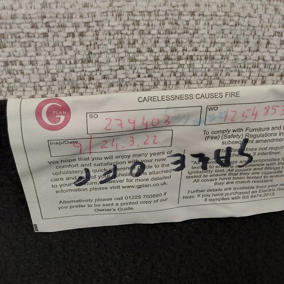 QUALITY BRITISH DESIGNER G PLAN NEWMARKET EASY CHAIR SPECKLE FAWN FABRIC 