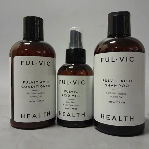 FULVIC HEALTH TRIO TO INCLUDE SHAMPOO, CONDITIONER, MIST, ETC