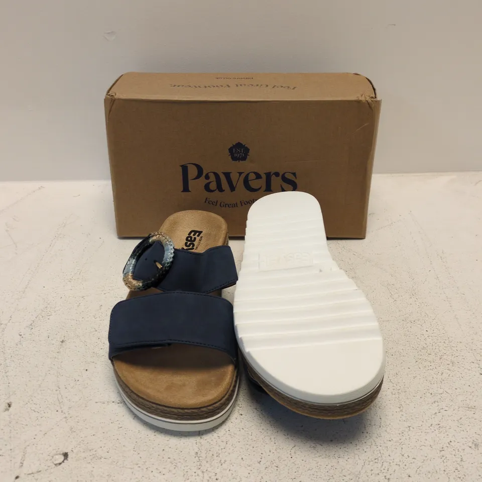 PAVERS NAVY BLUE EASYFIT PLATFORM SANDALS – UK 7 (EU 40)