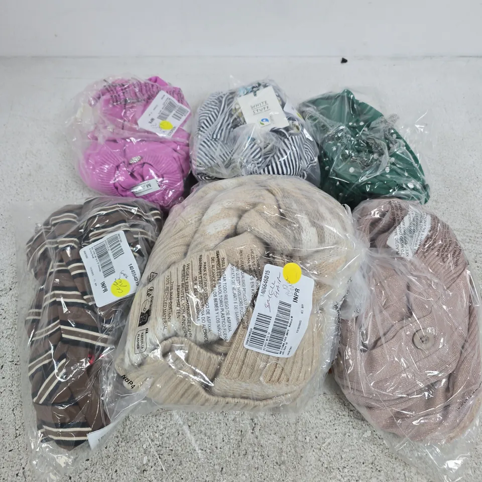 APPROXIMATELY 20 ASSORTED CLOTHING ITEMS IN VARIOUS SIZES, COLOURS & STYLES TO INCLUDE BRANDS SUCH AS WHITE STUFF, BEN DE LISI, RUTH LANGSFORD, ETC - COLLECTION ONLY