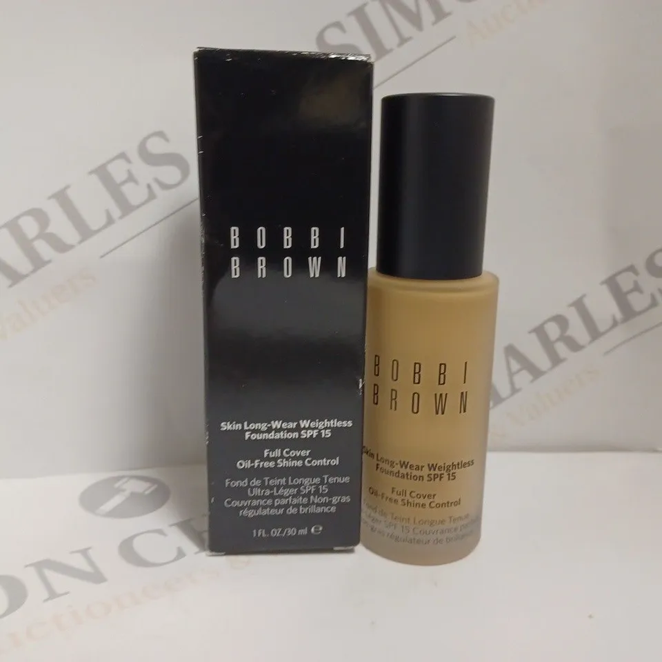 BOXED BOBBI BROWN SKIN LONG WEAR WEIGHTLESS FOUNDATION SPF15 - W-054 NATURAL TAN 