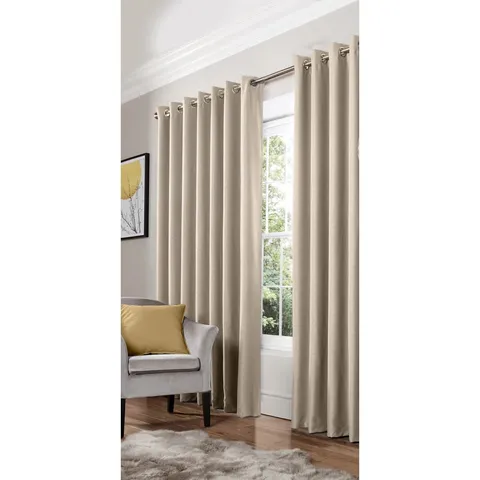 YELDELL DIAMOND EYELET ROOM DARKENING CURTAINS (SET OF 2)
