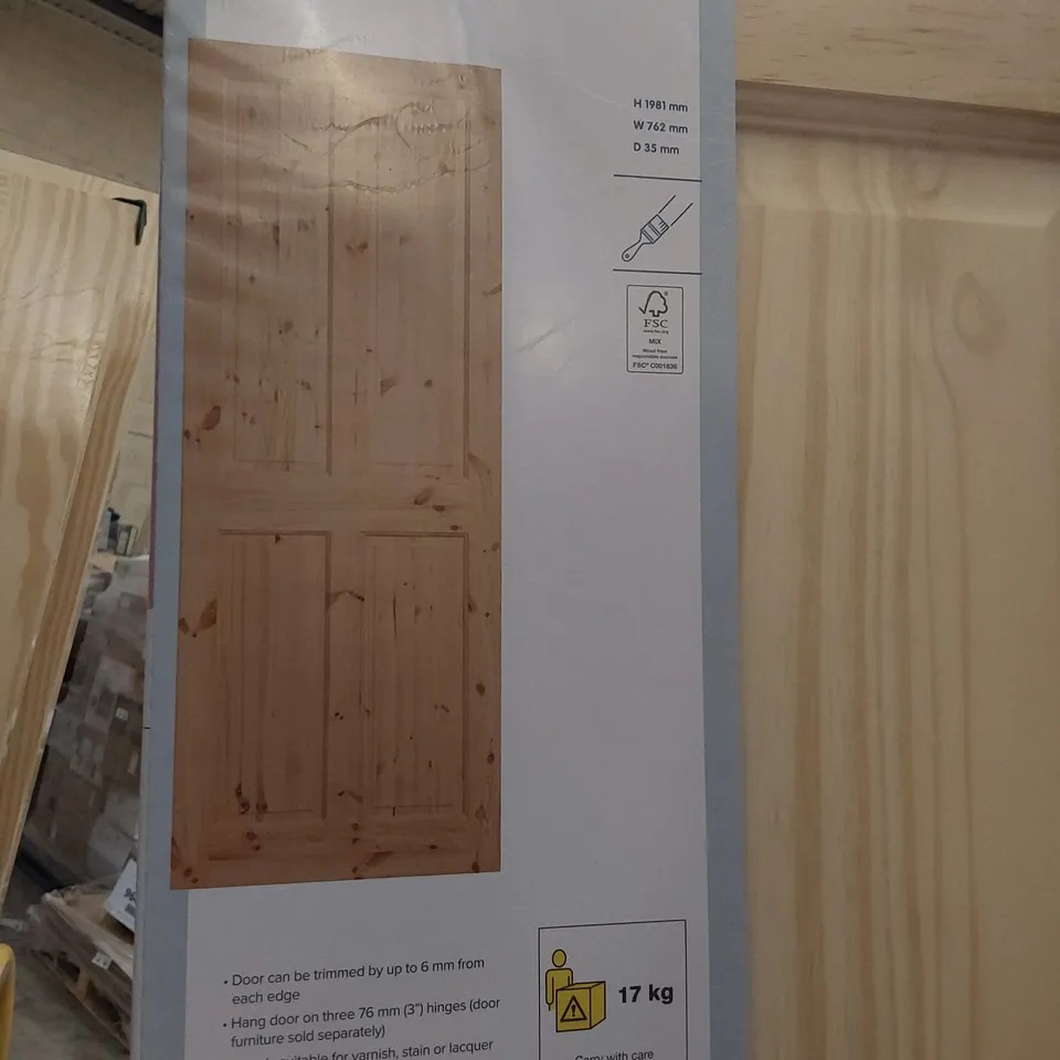 KNOTTY PINE 4 PANEL INTERNAL DOOR 1981 × 762mm