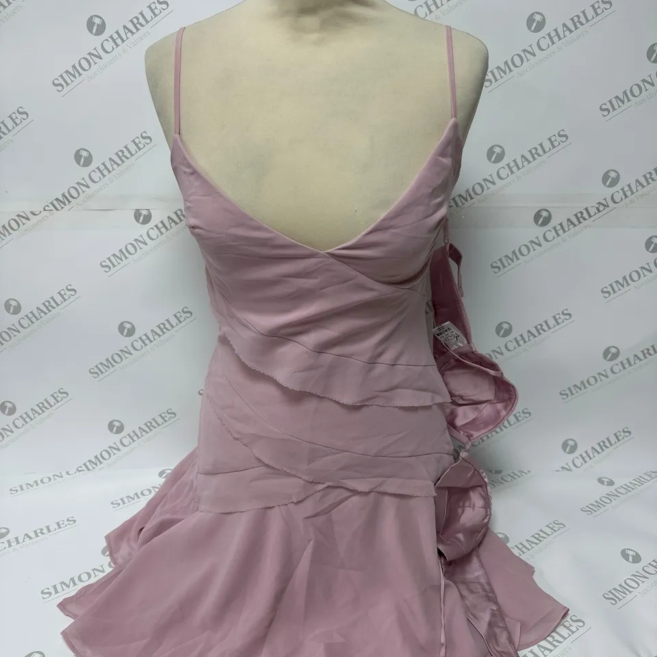 OH POLLY MINI DRESS WITH BRA IN BLUSH PINK SIZE 6