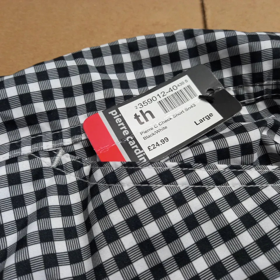 PIERRE CARDIN CHECK SWIM SHORTS - LRG