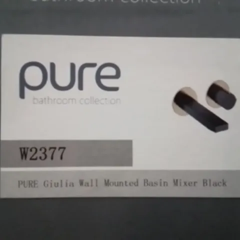 BRAND NEW PURE GIULIA WALL MOUNTED BASIN MIXER TAPS // BLACK W2377