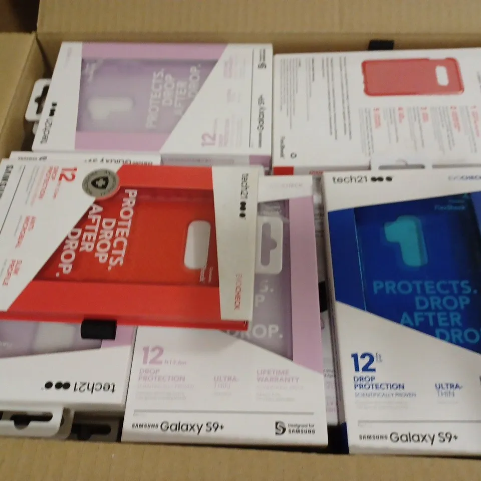 LOT OF 40 X TECH21 EVO CHECK (GALAXY S10E) ROOD - 16 X TECH21 EVO CHECK SAMSUNG GALAXY S9 PLUS CASE - MIDNIGHT BLUE - 12 X TECH21 EVO CHECK CASE FOR SAMSUNG GALAXY S9+ PLUS - ORCHID PINK