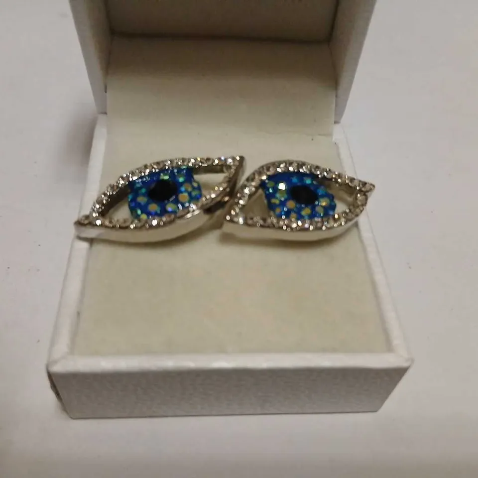 BUTLER AND WILSON CRYSTAL EYE STUD EARRINGS