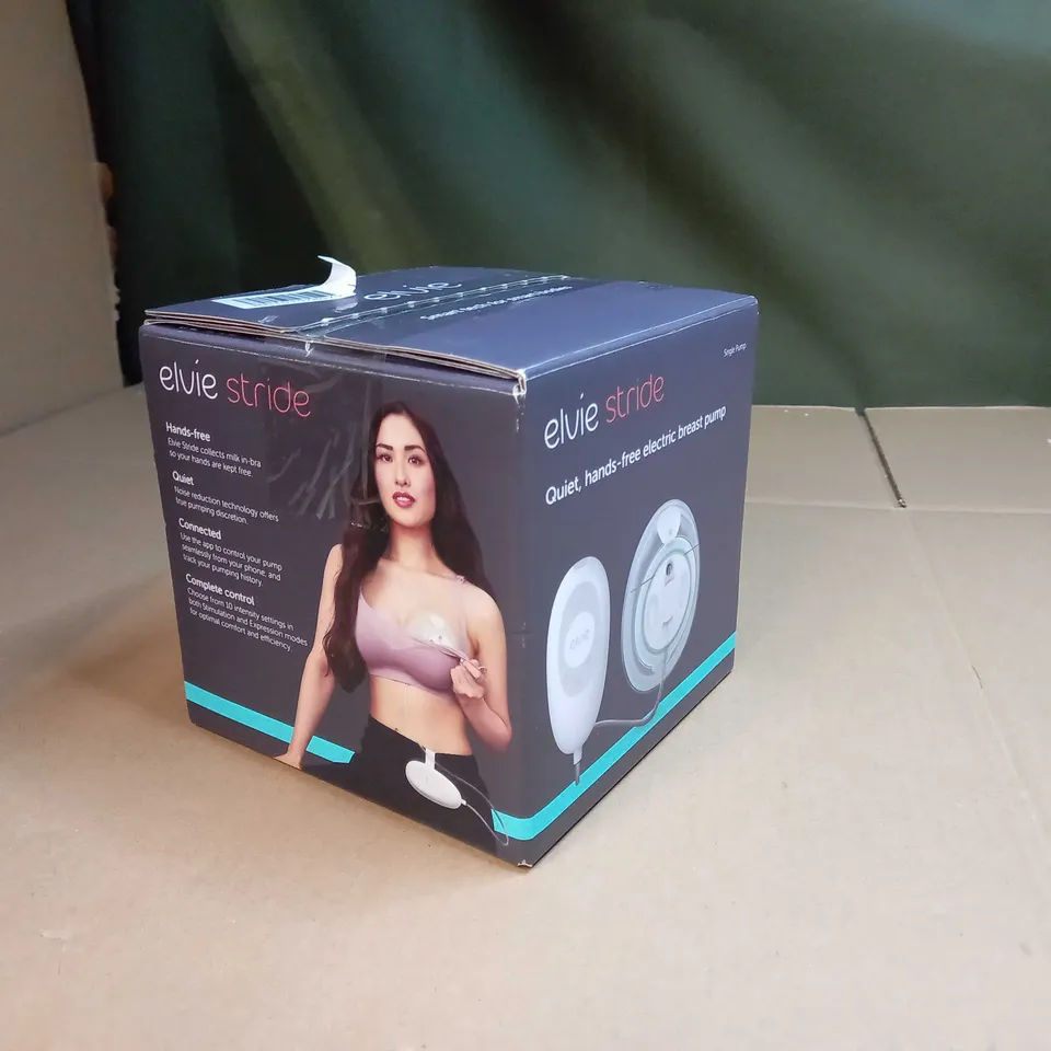 BOXED ELVIE STRIDE SINGLE PUMP QUIET HANDS-FREE ELECTRIC BREAST PUMP