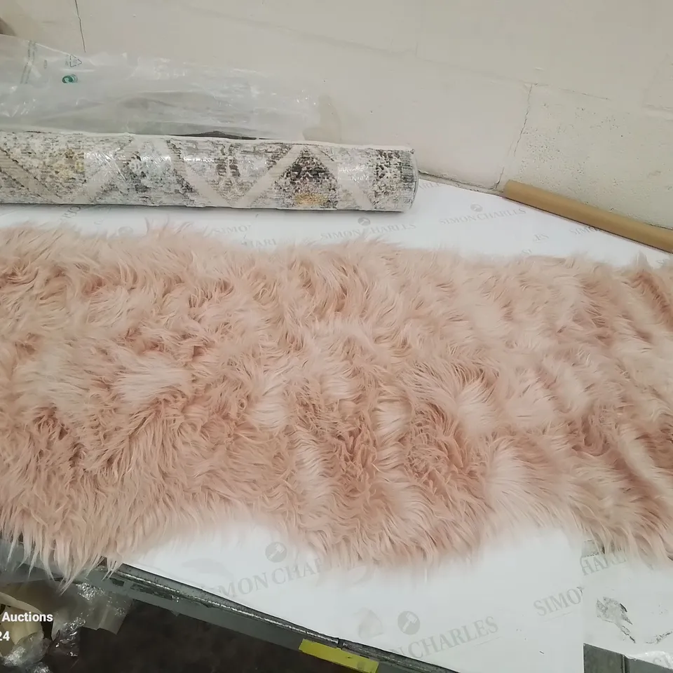 BRAND NEW PACO HOME 960 PLAYA PINK 55X60CM SHAGGY RUG