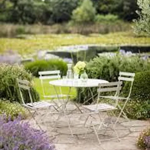 BOXED RIVE DROITE BISTRO CHAIRS SET OF 4 CLAY POWDER COATED STEEL