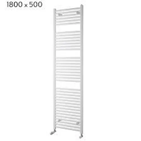 BOXED TOWELRADS PISA STRAIGHT TOWEL RADIATOR 1800 x 500mm WHITE