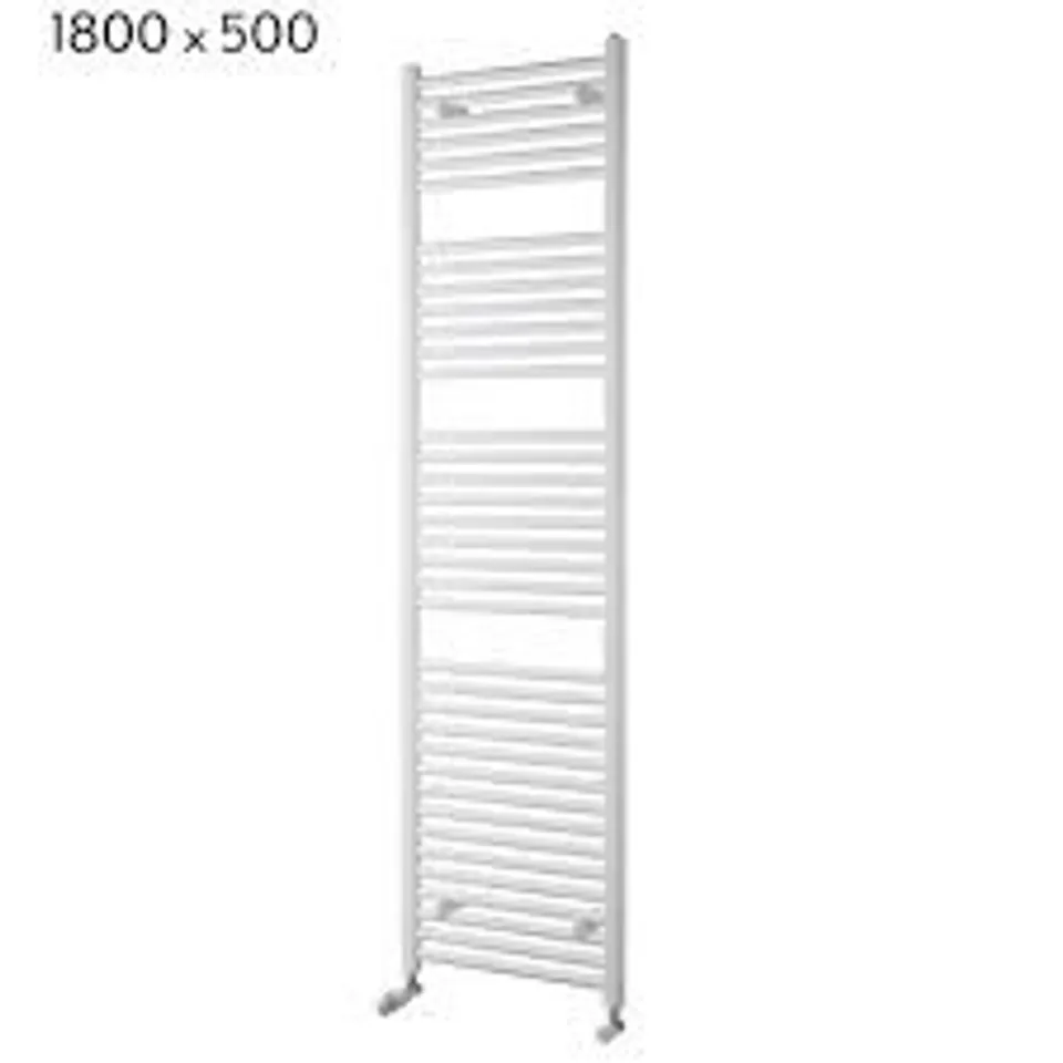 BOXED TOWELRADS PISA STRAIGHT TOWEL RADIATOR 1800 x 500mm WHITE