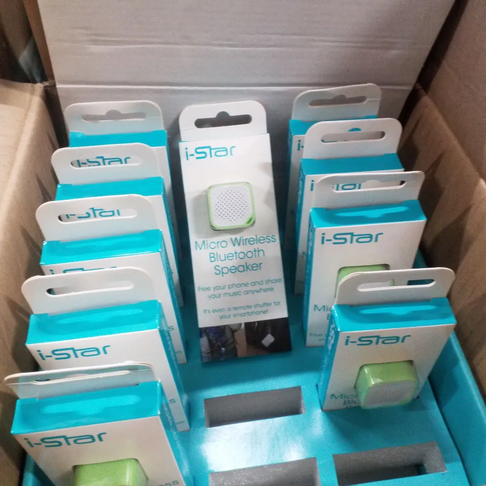 PALLET CONTAINING ASSORTED PRODUCTS INCLUDING MICRO WIRELESS BLUETOOTH SPEAKERS & WEATHERPROOF CONNECTION BOXES