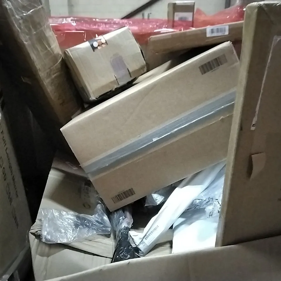 PALLET CONTAINING ASSORTED PRODUCTS INCLUDING STEAM STERILISER AND DRYER, SCOVILLE FRYING PAN, FULL LENGTH MIRROR, REPTILE FLUORESCENT LIGHTS & SLIMLINE HEATER