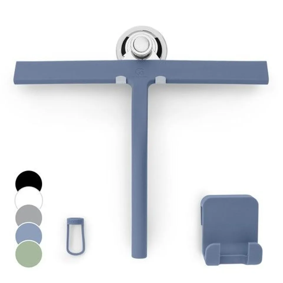 GUTEWERK SHOWER SQUEEGEE FOR GLASS DOORS, SILICONE WINDOW SQUEEGEE, BATHROOM AND GLASS