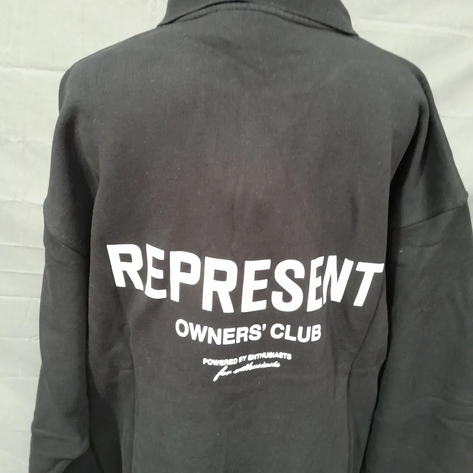 REPRESENT OWNERS CLUB LS POLO SWEATSHIRT SIZE L 