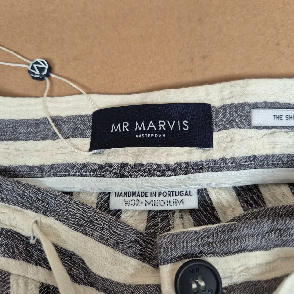 MR MARVIS THE VACAYS STRIPED LINEN TROUSERS – UK 32 (W32), MEDIUM, CATAMARANS