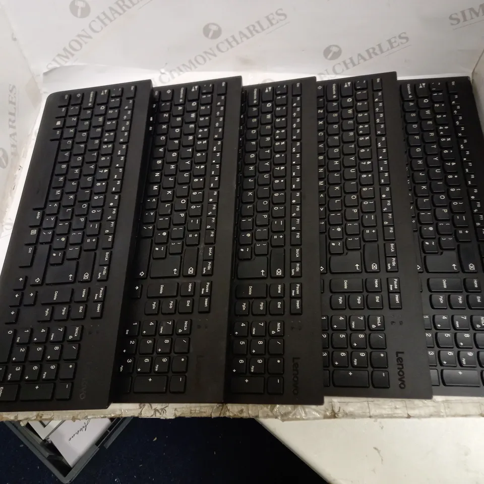 LOT OF 5 WIRELESS LENOVO KEYBOARDS