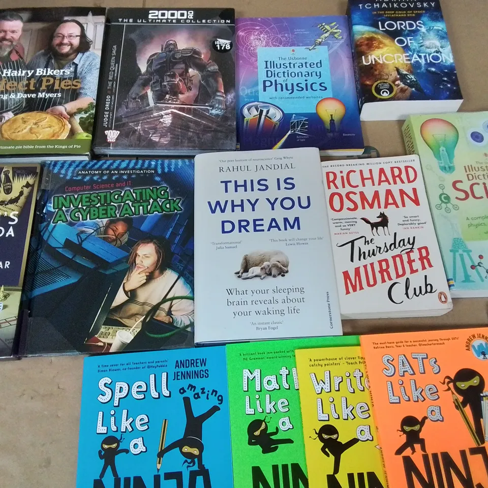 LARGE QUANTITY OF ASSORTED BOOKS TO INCLUDE SHARDS OF EARTH, LOVE TRIANGLE AND BLUEY ACTIVITY BOOKS  - COLLECTION ONLY