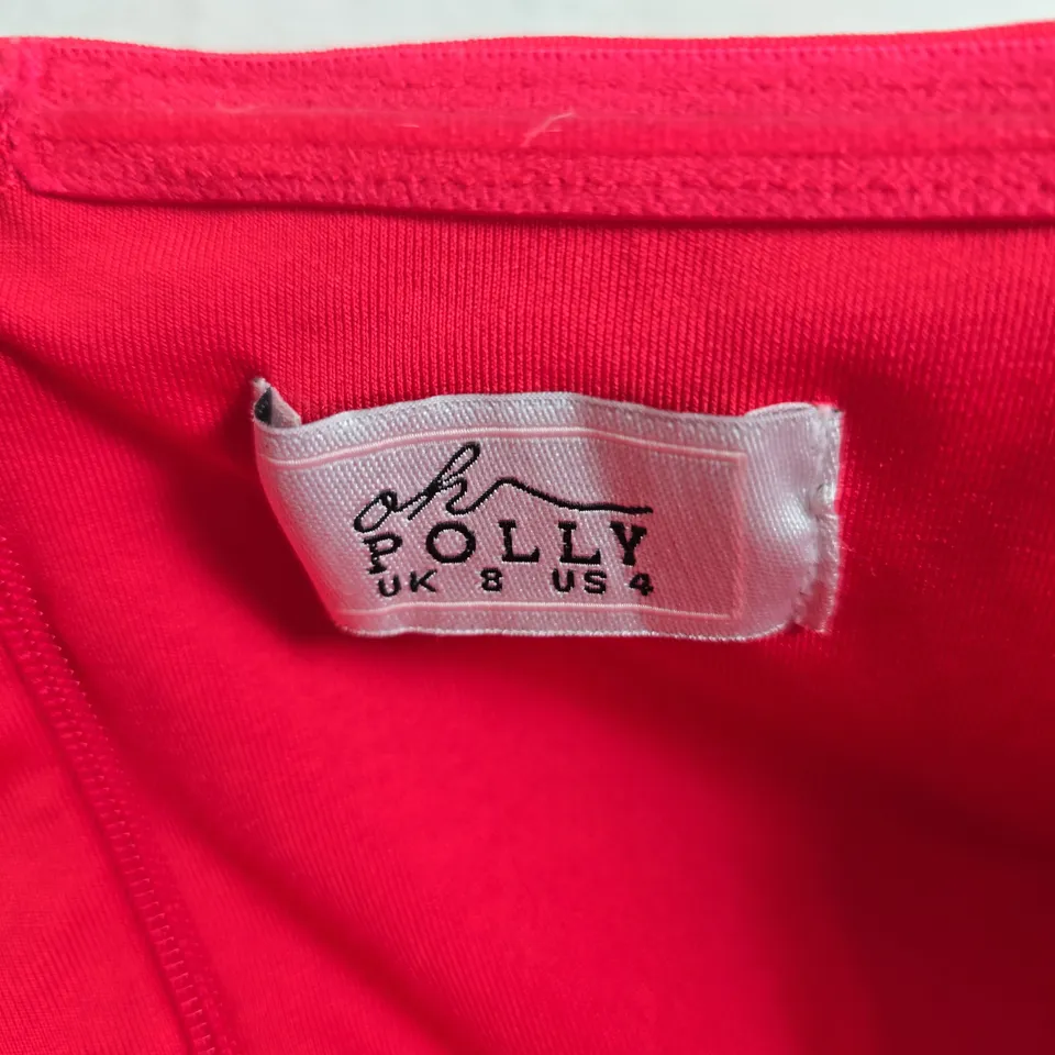 OH POLLY RED WOMEN'S DRESS UK 8 (US 4)