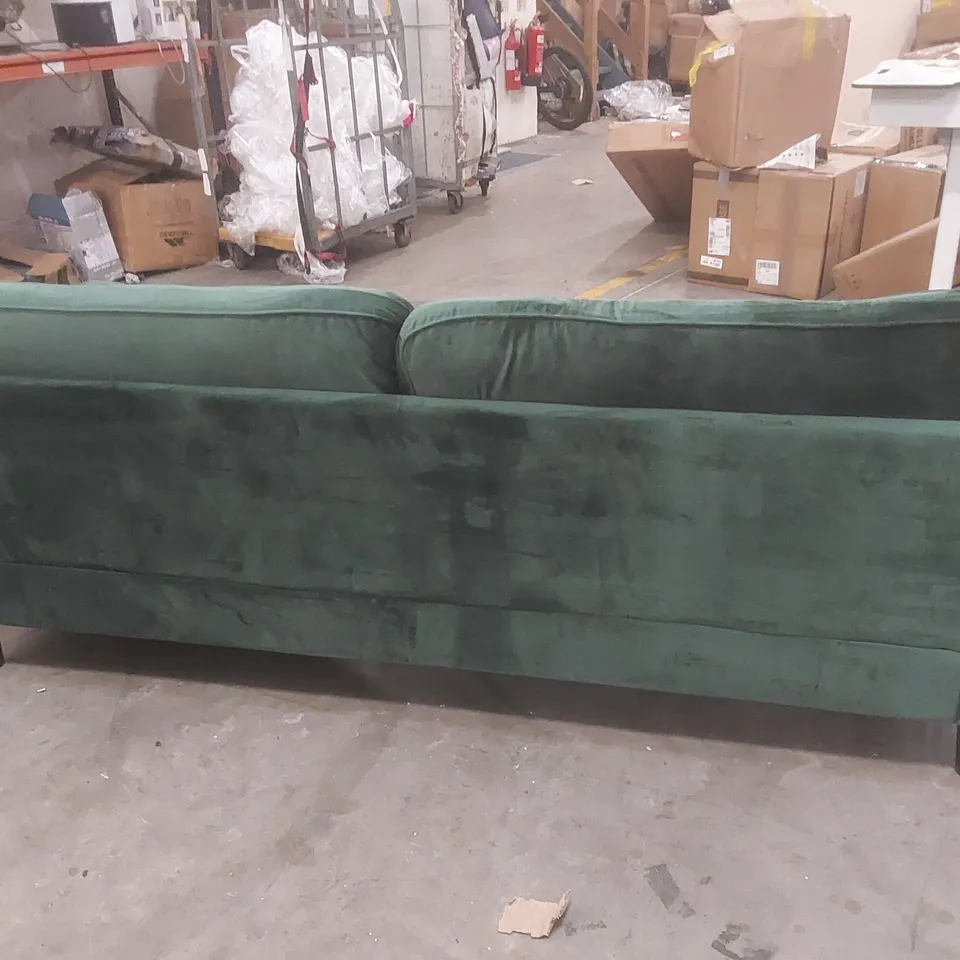 QUALITY DESIGNER 4 SEATER VELVET UPHOLSTERED SOFA