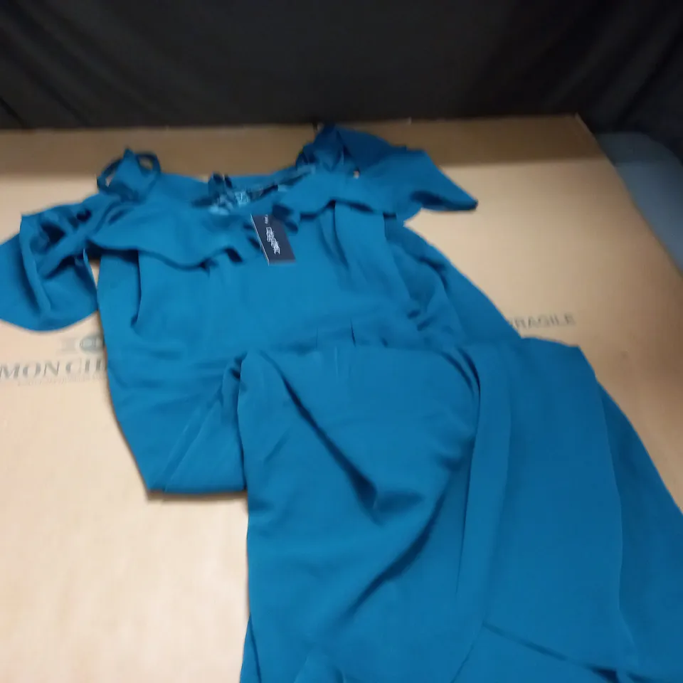 CITY CHIC FLIRTATION DRESS IN TURQUOISE - M