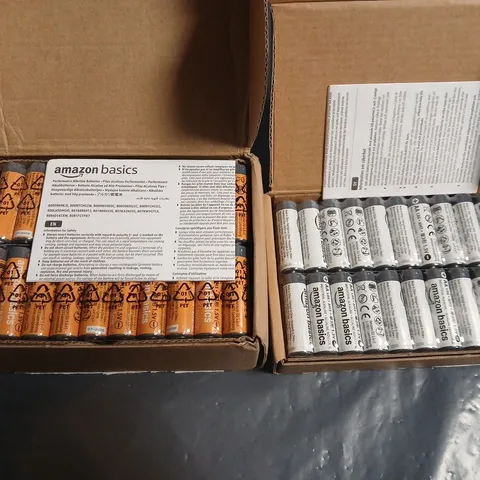 LOT OF 2 MULTI-PACKS OF AMAZON BASIC AA BATTERIES - 100 & 40 PACK