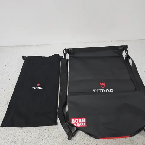 TUDOR BRANDED BAG SET WITH DUST BAG (BORN TO DARE) – TWO BLACK BAGS