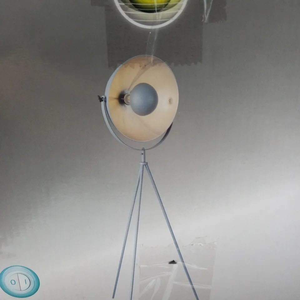 BOXED GLOBO FLOOR LIGHT METAL IN GREY