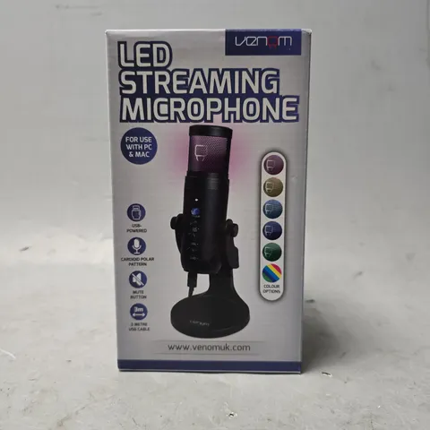 BOXED VENOM LED STREAMING MICROPHONE