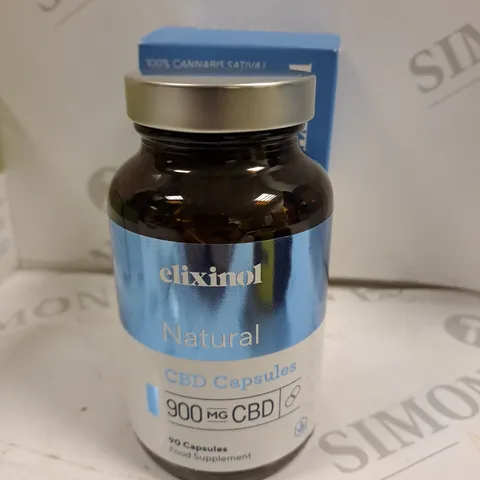 BOXED ELIXINOL NATURAL CBD CAPSULES 900 MG