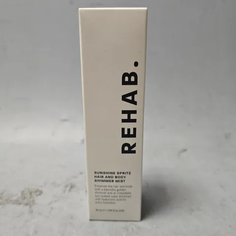 BOXED REHAB SUNSHINE SPRITZ HAIR & BODY SHIMMER MIST 