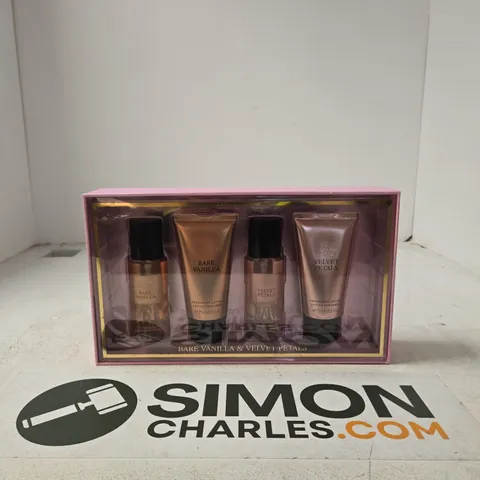 BARE VANILLA & VELVET PETALS 4-PIECE BATH & BODY GIFT SET