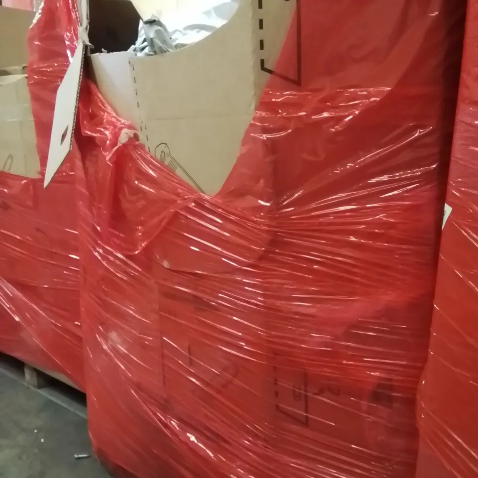 PALLET OF ASSORTED HOUSEHOLD GOODS AND PRODUCTS TO INCLUDE;AIR COOLER,POPUP TENT,HIKING STICKS