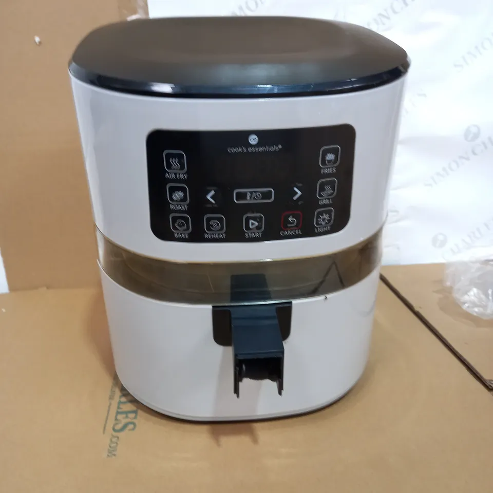 COOK'S ESSENTIALS 4.0L AIR FRYER WITH DIGITAL TOUCHSCREEN & VIEWING SCREEN - COOL GREY